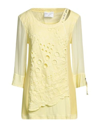 Shop Elisa Cavaletti By Daniela Dallavalle Woman Top Light Yellow Size 8 Linen, Viscose, Elastane