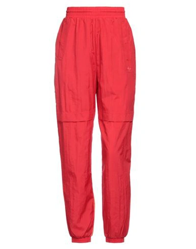 Shop Adidas Originals Woman Pants Red Size 00 Recycled Polyamide