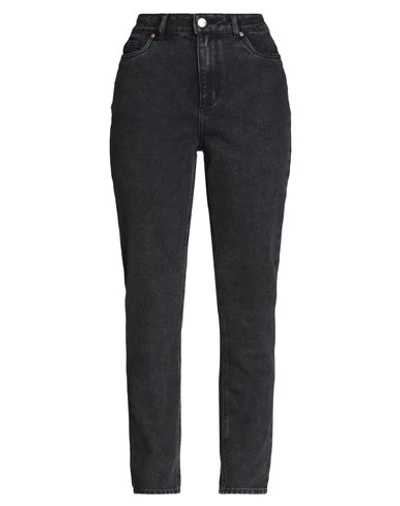 Shop Vero Moda Woman Jeans Black Size 29w-32l Cotton, Polyester, Recycled Cotton, Viscose, Elastane