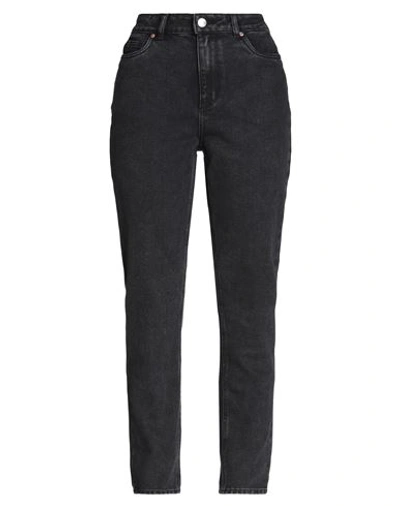 Vero Moda Woman Jeans Black Size 29w-32l Cotton, Polyester, Recycled Cotton, Viscose, Elastane In Black