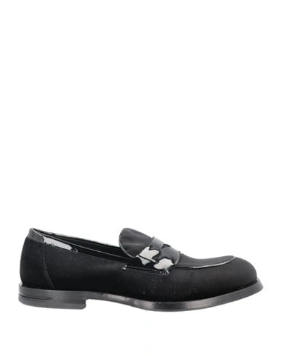 Shop Giovanni Conti Man Loafers Black Size 9 Soft Leather, Textile Fibers