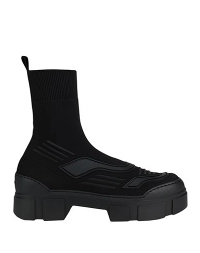 Vic Matie Vic Matiē Woman Ankle Boots Black Size 8 Textile Fibers In Black