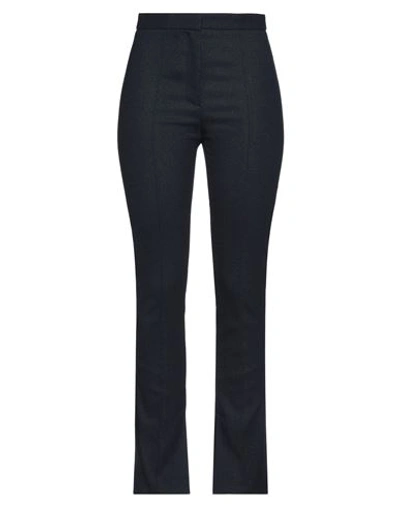 Ottod'ame Woman Pants Midnight Blue Size 2 Polyester, Virgin Wool, Rayon, Synthetic Fibers, Metallic In Blue