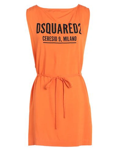Shop Dsquared2 Woman Cover-up Orange Size M Viscose