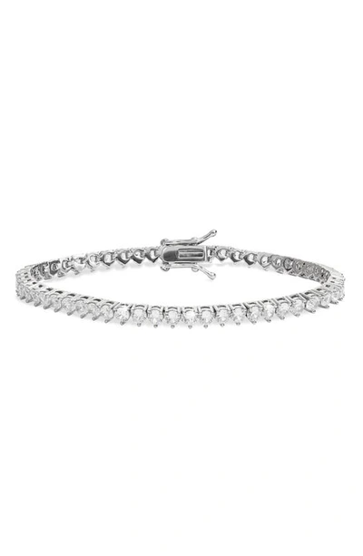 Shop Shymi Round Cubic Zirconia Tennis Bracelet In Silver