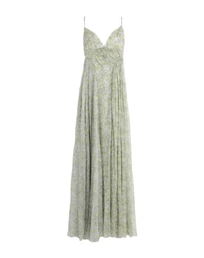 Shop Giovanni Bedin Woman Maxi Dress Light Green Size 8 Silk