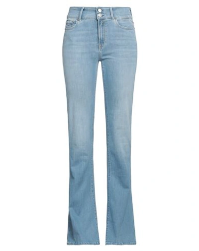 Shop Replay Woman Denim Pants Blue Size 30w-34l Cotton, Modal, Polyester, Elastane