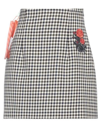 Shop Off-white Woman Mini Skirt Beige Size 2 Virgin Wool