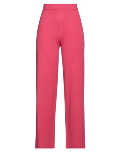 Shop Gentryportofino Woman Pants Fuchsia Size 10 Virgin Wool, Cashmere In Pink