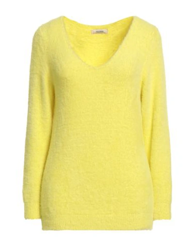 Shop Fracomina Woman Sweater Yellow Size S Polyamide