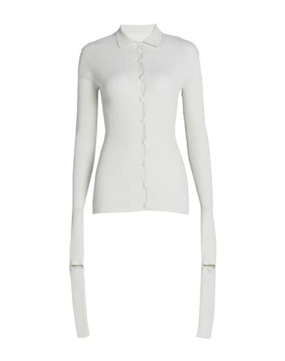 Quira Woman Cardigan Off White Size S Cotton, Polyamide In Off White