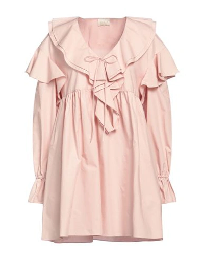 Shop Bohelle Woman Mini Dress Pink Size 4 Cotton