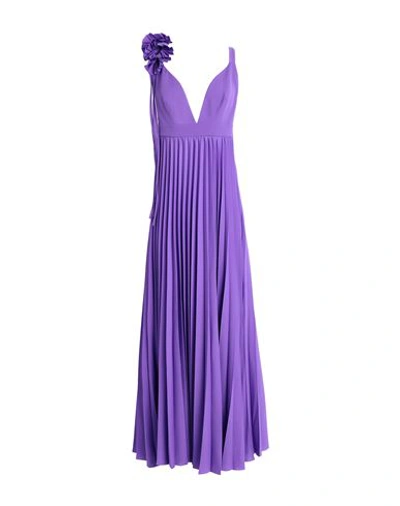 Shop P.a.r.o.s.h P. A.r. O.s. H. Woman Maxi Dress Purple Size L Polyester