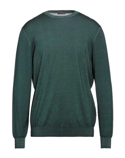 Shop Drumohr Man Sweater Dark Green Size 40 Super 140s Wool