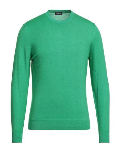 Shop Drumohr Man Sweater Green Size 48 Super 140s Wool