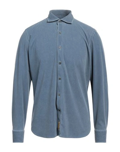 B.d.baggies B. D.baggies Man Shirt Pastel Blue Size Xl Polyamide, Elastane In Blue