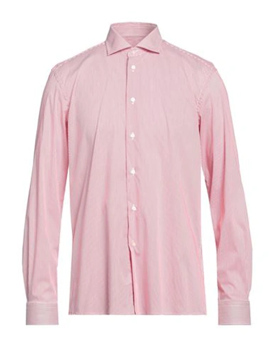 Shop Brian Dales Man Shirt Red Size 15 ½ Cotton, Polyamide, Elastane