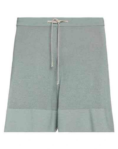 Shop Rick Owens Man Shorts & Bermuda Shorts Sage Green Size M Virgin Wool, Polyamide, Elastane
