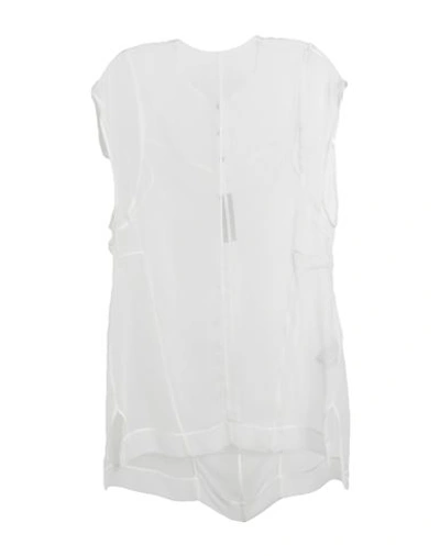 Shop Rick Owens Man Shirt Off White Size 38 Polyester, Acrylic