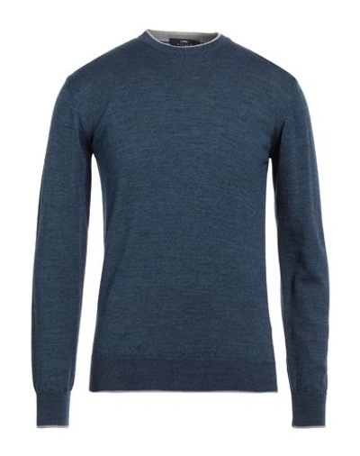 Shop Giulio Corsari Man Sweater Slate Blue Size Xxl Merino Wool, Acrylic