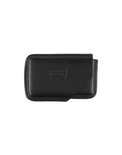 Automobili Lamborghini Man Document Holder Black Size - Calfskin In Black
