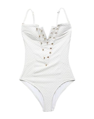 Shop Moeva Woman One-piece Swimsuit White Size 4 Polyamide, Elastane