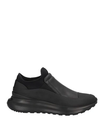 Shop Giovanni Conti Man Sneakers Black Size 11 Soft Leather, Textile Fibers