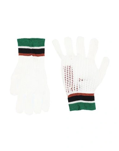 Shop Missoni Woman Gloves Off White Size Onesize Rayon