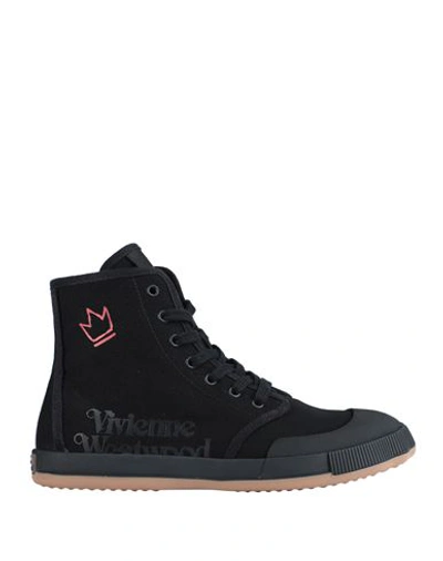 Shop Vivienne Westwood Woman Sneakers Black Size 8 Textile Fibers
