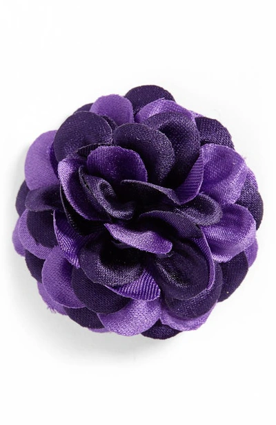 Shop Hook + Albert Lapel Flower In Purple Tonal
