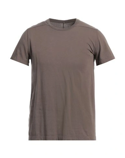 Shop Rick Owens Man T-shirt Dove Grey Size M Cotton