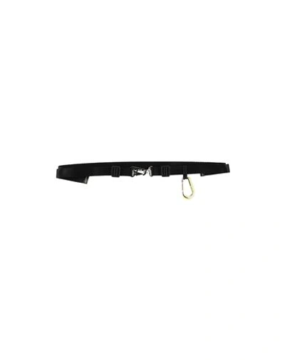 Shop Msgm Woman Belt Black Size Onesize Polyester, Metal, Plastic