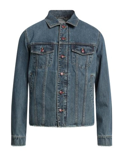 Shop Zadig & Voltaire Man Denim Outerwear Blue Size Xl Cotton
