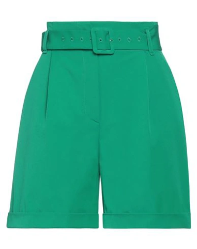 Simona Corsellini Woman Shorts & Bermuda Shorts Green Size 4 Polyester, Viscose, Elastane In Green