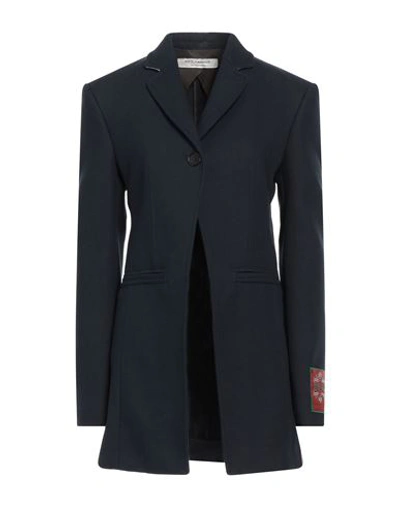Philosophy Di Lorenzo Serafini Woman Suit Jacket Midnight Blue Size 6 Cotton, Wool In Blue