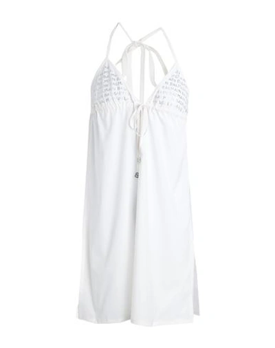 Shop Balmain Woman Cover-up Ivory Size S Polyester In White