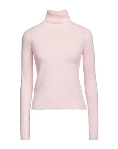 Shop Roberto Collina Woman Turtleneck Pink Size L Cashmere, Silk, Polyester