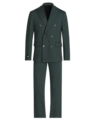 Shop Berna Man Suit Dark Green Size 42 Viscose, Polyamide, Elastane