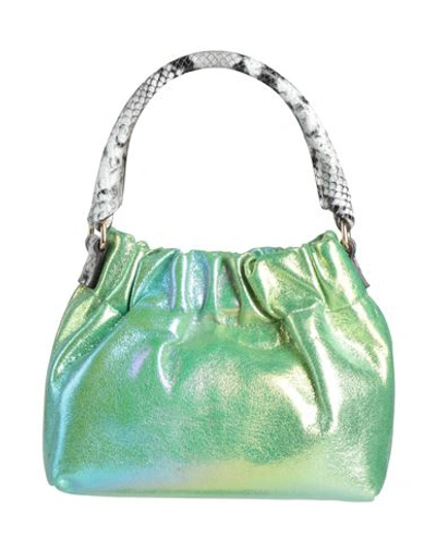 Shop I Oe F Woman Handbag Green Size - Soft Leather, Cotton