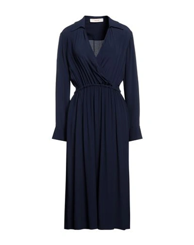 Shop Jucca Woman Midi Dress Midnight Blue Size 4 Acetate, Silk