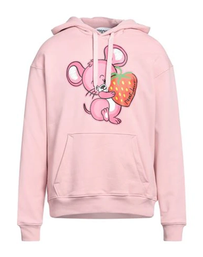 Moschino Robot Bear Graphic-print Relaxed-fit Organic-cotton Hoody In Pink