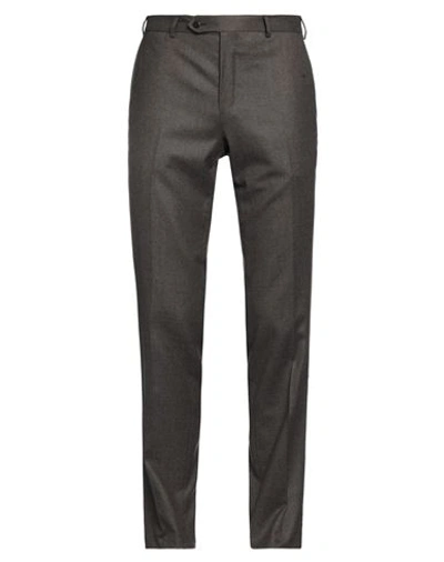 Shop Luigi Bianchi Mantova Man Pants Lead Size 40 Virgin Wool, Cashmere In Grey