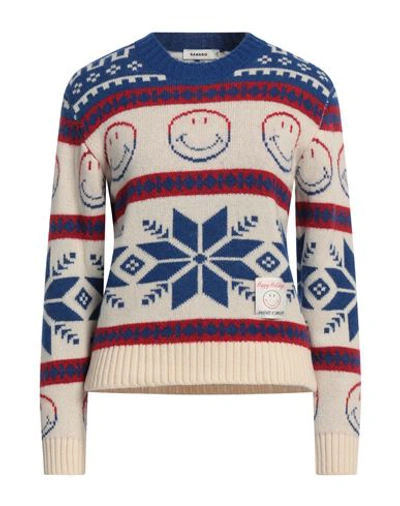 Sandro Woman Sweater Ivory Size 3 Wool, Acrylic, Polyamide, Alpaca Wool, Cashmere In White