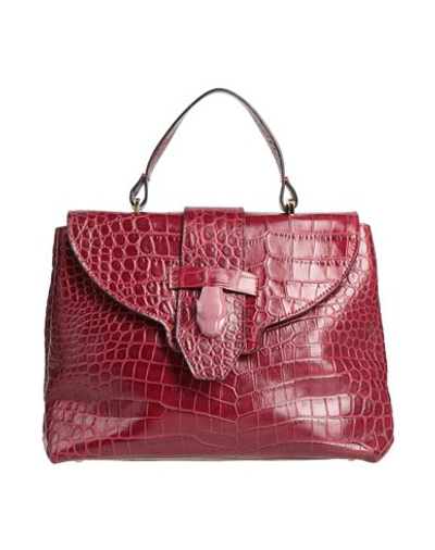 Shop Cavalli Class Woman Handbag Burgundy Size - Soft Leather, Polyester In Red