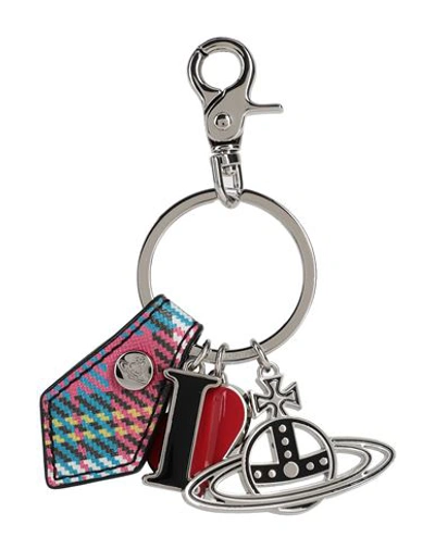 Shop Vivienne Westwood Key Ring Silver Size - Polyurethane, Recycled Polycotton, Polycotton, Metal