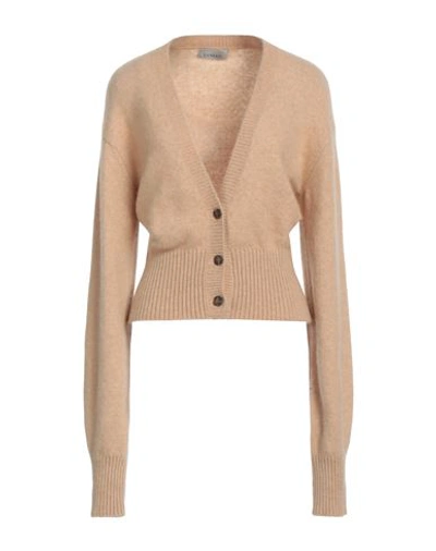 Shop Laneus Woman Cardigan Beige Size 8 Cashmere, Silk, Polyester
