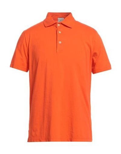 Shop Drumohr Man Polo Shirt Orange Size M Cotton