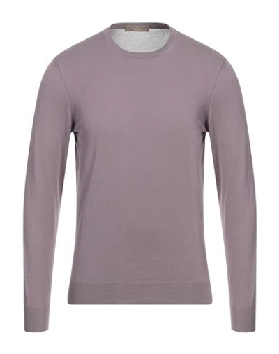 Shop Cruciani Man Sweater Light Purple Size 44 Cotton