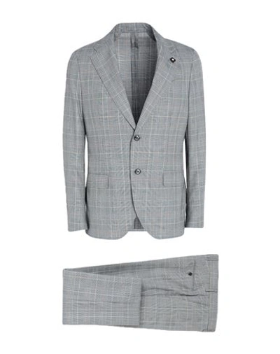 Shop Lardini Man Suit Grey Size 38 Wool