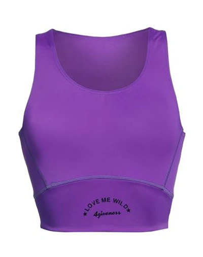 Shop 4giveness Woman Top Purple Size S Polyamide, Elastane